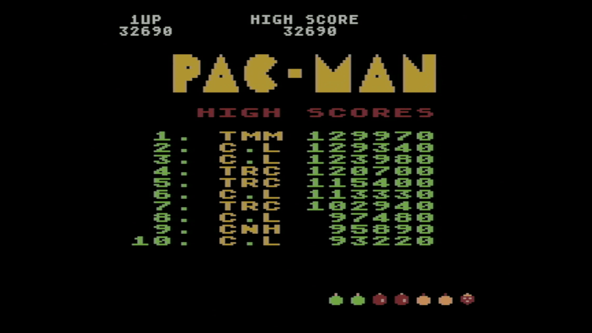 A Pac-Man arcade leaderboard — competition as a visible system.